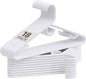 White Plastic Hangers 18 Pack, Heavy Duty Clothes Hangers with Center Hook & Non-Slip Pants Bar for Standard Size Shirts, Pants, Coat, Dresses, Jackets, Scarves and Belts