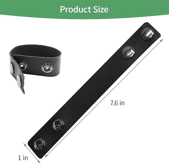 TUYOHW 4Pcs Duty Belt Keepers with Double Snaps for 2.7" Wide Belt Retainer Law Enforcement Police Security Leather Utility Tactical Belt Accessories