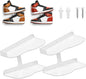 2 Pcs Floating Shoe Display Shelves for Wall Mount,H-Type Sturdy Levitating Shoe Wall Shelf,Sneaker Holders Rack for Shoes Collectors Advertising Exhibition Shoe Store Show Shoe Shelf for Wall White