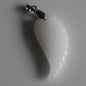 35mm Hand carved mixed gemstom angel wing for necklace pendant bead (white jade)