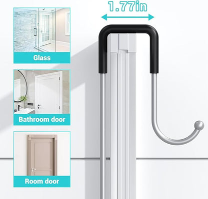 Aitatty Hanging Shower Caddy Over Door: Silver Rustproof Shower Organizer over the Door - No Drilling Bathroom Rack for Inside Shower