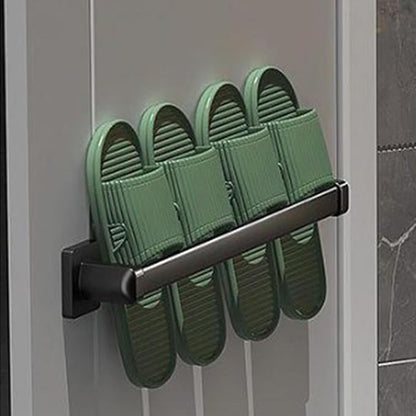 Wall Mounted Shoes Rack Stainless Steel Space Saving Shoe Organizer for Bathroom Living Room 19.7in Multi Purpose Hanging Stand