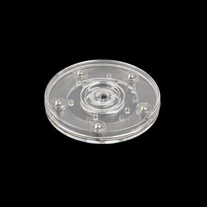 Geesatis 10 Pcs Tiny Lazy Susan 3 inch Acrylic Turntable Organizer Bearings Round Swivel Plate, Smooth Swivel Plate for Kitchen Base Turn Dining Table, Clear