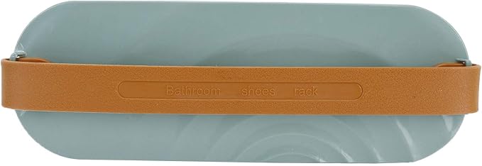 Wall Mounted Slipper Holder, Wall Mounted Shoes Rack Slipper Holder, Storage Organizer Hanging Drainage Shelf for Bathroom (Green)