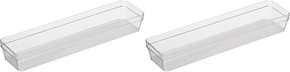 Oggi Clear Drawer Organizer | 3" X 12" | Pack of 2 | For Kitchen Drawers