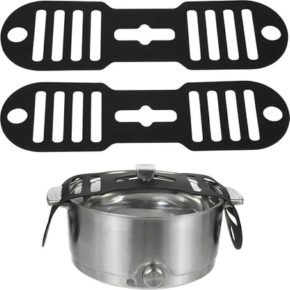 Silicone Lid Latch Strap for Slow Cooker and Pots - Universal Lock Band Compatible with Crockpot, Reusable Heavy Duty Pot Cover Securing Tie for No-Spill Travel, Heat Resistant, Black