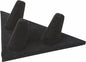 Plymor Black Velvet Ring Finger Display, Three on Triangular Base, 5" W x 3.25" D x 1.625" H