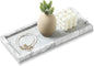 Natural Marble Vanity Tray, Luxury Stone Organizer for Bathroom & Kitchen Counter | Holds Soap Dispenser, Jewelry, Perfume | Non-Resin, Non-Ceramic Décor