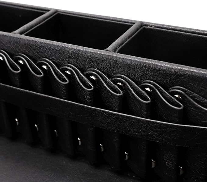 Barber Storage Box,Hairdressing Tool Holder, Multifunctional Detachable Large Storage Box, Shear Holder PU Leather Salon Scissors Holder, Hair Cutting Tools Storage Case for Barber Accessories(Large)
