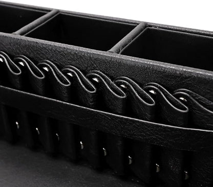 Barber Storage Box,Hairdressing Tool Holder, Multifunctional Detachable Large Storage Box, Shear Holder PU Leather Salon Scissors Holder, Hair Cutting Tools Storage Case for Barber Accessories(Small)
