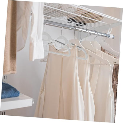 Unomor 10pcs Extra Wide Plastic Clothes Hangers Non-Slip Heavy Duty Hangers for Adults Space-Saving Wardrobe Organizer for Sweaters Suits and Dresses