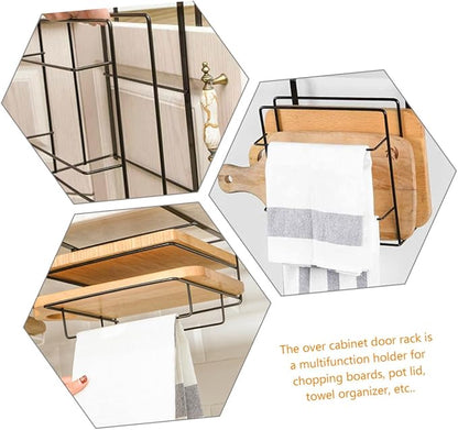 Cabilock 2pcs Door Organizer Kitchen Cabinet Door Storage Bar Organizer Cabinet Space Cutting Board Holder