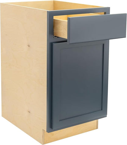 Quicklock RTA (Ready-to-Assemble) | Base Kitchen Cabinets - Shaker Style | Made in America (Needlepoint Navy, 21" Wx34.5 Hx24 D Base)