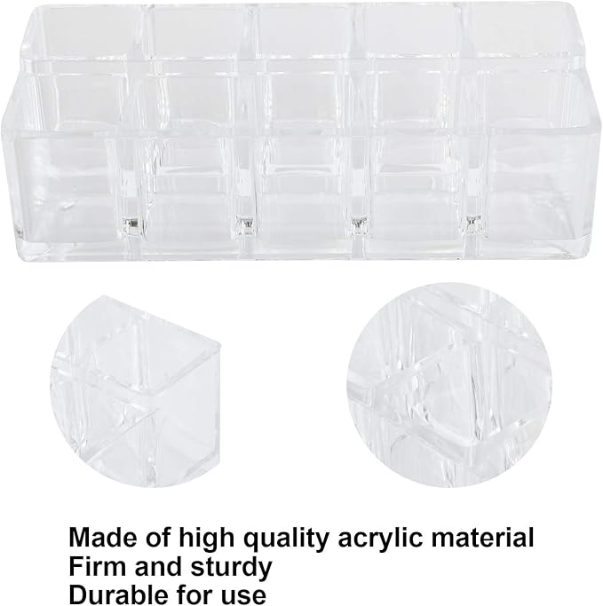 Lipstick Holder, 10 Slots Acrylic Lipstick Organizer, Lipstick Holder Case Display RackStand Cosmetic Makeup Organizer, Lipgloss Organizer, Makeup Holder Storage Display
