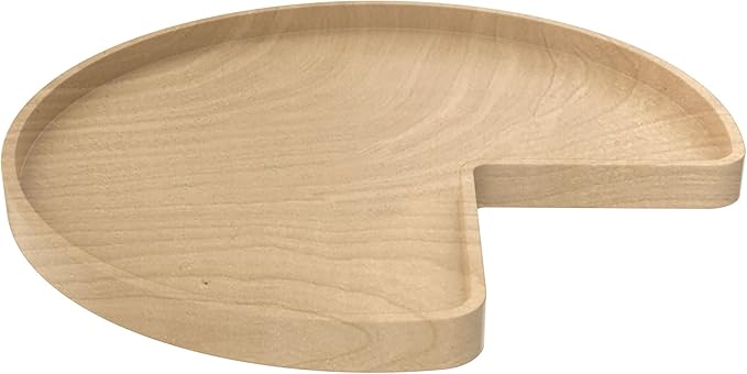 Rev-A-Shelf 32" Single Kidney-Shaped Lazy Susan with Swivel Bearings, Wood, 4WLS401-32-BS52