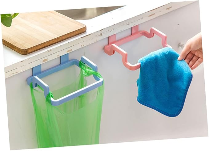Garneck Hanging Cabinet Trash Can Garbage Bag Rack Rubbish Bag Rack Lid Holder for Kitchen Bathroom Drawer (fits Doors 2cm Thick)