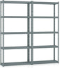 Goplus 5-Tier Metal Shelving Unit, 2 Pack Heavy Duty Wire Storage Rack with Anti-Slip Foot Pads, Height Adjustable Shelves for Warehouse, Kitchen, Living Room, Garage, 12" D x 35.5" W x 72" H