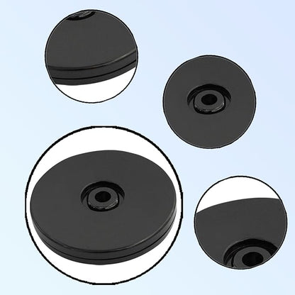 4 Pcs Black 3 inch Acrylic Lazy Susan Rotating Turntable Organizer Bearings - Round Swivel Plate for Spice Rack, Table, Cake, Kitchen Pantry