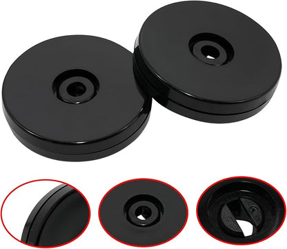 4 Pcs Black 2.5 inch Acrylic Lazy Susan Rotating Turntable Organizer Bearings - Round Swivel Plate for Spice Rack, Table, Cake, Kitchen Pantry