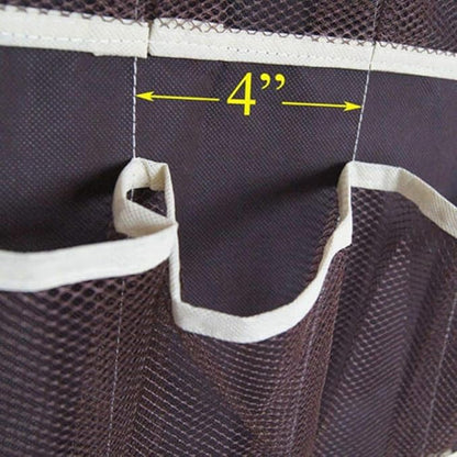 ZXD ZHEXUNDIAN 24 Pocket Over The Door Shoe Organizer Rack Hanging Storage Save Closet and Door Space (Color : Dark Khaki)
