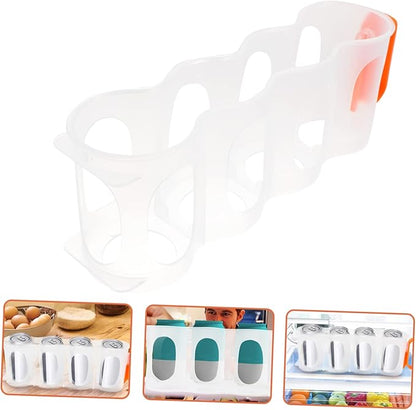 PRETYZOOM Fridge Can Dispenser Organizer Transparent Beverage Holder for Refrigerator Storage Capacity Drink Organizer Versatile Can Dispenser for Beer and Soda Stackable Design for
