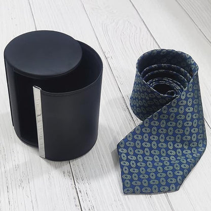 YY YEARCHY Men's Necktie Travel Case, Tie Anti-Wrinkle Organizer Box - Formal Cylinder Shape (Black)