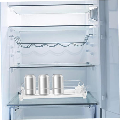 Ciieeo Soda Can Dispenser for Refrigerator Automatic Beverage Organizer Sliding Rails High Storage Capacity and Construction Touchless Cold Drink Propeller Rack for Home and Supermarket