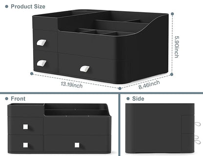 Cologne Perfume Organizer With Drawers,Large Perfumes Vanity Countertop Storage,Perfume Stand for Cologne, Deodorant, Beard, Shaving Lotion,Skincare,Dresser Organizer Room Decor for Men,Gifts for Men