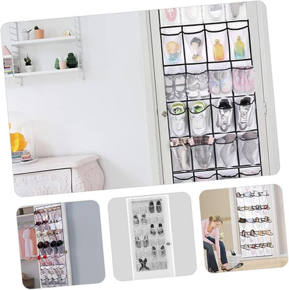 VALICLUD 1set Multi-Tier Hanging Organizer Bag for Shoes and Accessories Space-Saving Door Back Storage Mesh Pouches for Home Office and School Use