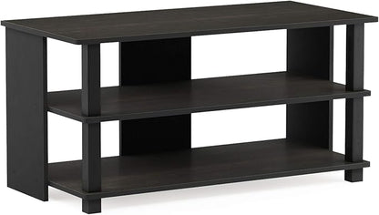 Furinno Turn-N-Tube Shoe Rack, 3-Tier Shoe Organizer, Shoe Storage with Compact Open Shelves, 15.5 x 31.5 x 15.7, for Closet Entryway, Office, Garage, Espresso/Black