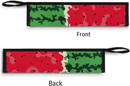 COEQINE Travel Silverware Case for Women Novlety Watermelon Pattern Silverware Bag Portable Leafproof Lightweight Cute Flatware Organzier With Handles