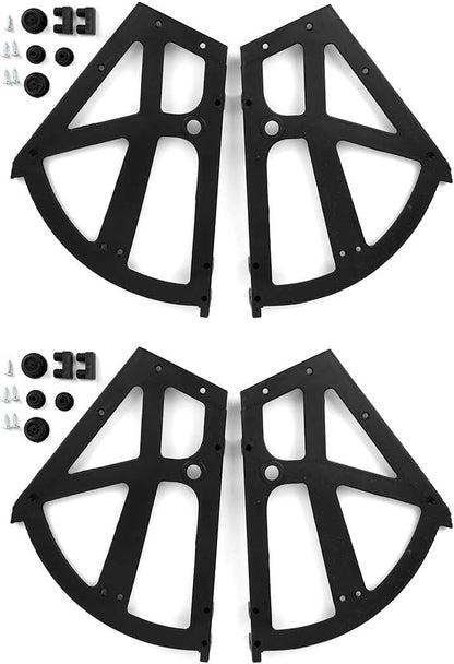 4Pcs/Set Home Furniture Shoes Drawer Cabinet Hinge Flip Plate Frame Turning Rack Accessory Replacement Fittings Stainless Steel for Kitchen Living Room