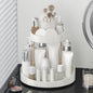 2 tier Makeup Organizer Countertop,360 Rotating Makeup Organizer for Skincare, Lipstick and Perfumes,Multi-function Cosmetic Display Cases for Vanity,Bathroom,White