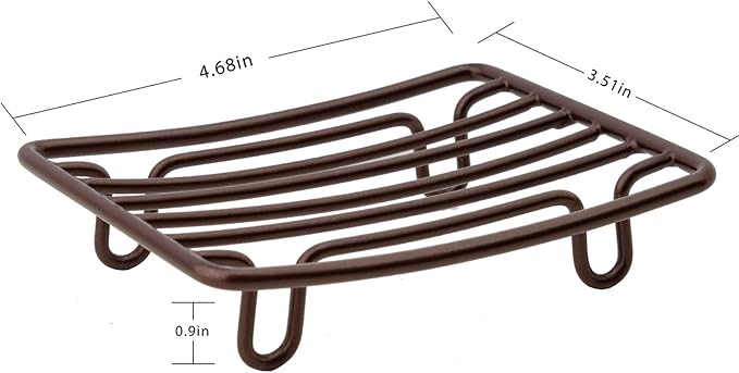 Bar Soap Dish Holder for Shower Bathroom Stainless Steel Rust Proof Self Draining, Bronze-1 Pack