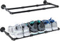 MyGift Set of 2 Industrial Matte Black Metal Pipe Hanging Shoe and Boot Rack Shelves, Wall Mounted Space Saving Footwear Storage for Closet, Mudroom, Entryway, Holds 6 Pairs
