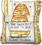 Tea Bag Wallet in a Small Teabag Shape, Sunflowers or Honey Bee Fabric Print, Your Choice, Handmade, Quilted