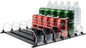 Adjustable Bottled Water Self Pushing Can Organizer, Glide Width Labor Space Saving Black Can Pusher for Fridge (31cm)
