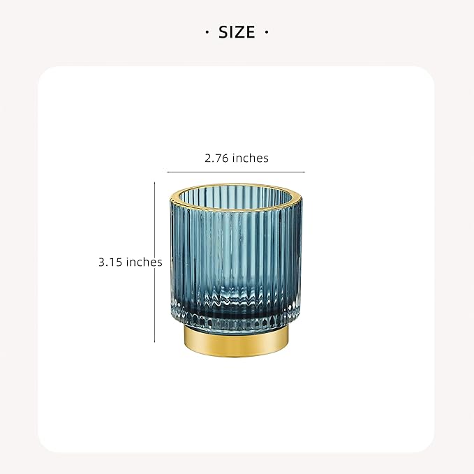 Makeup Brush Holder Organizer,Toothbrush Holders,Desk Pen Pencil Holder,Multifunctional Vintage Glass Brush Cup(A3-30-US)