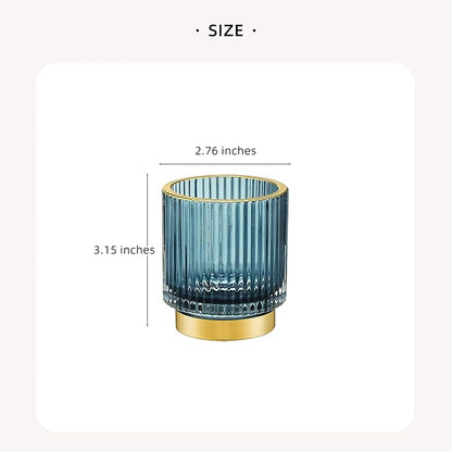Makeup Brush Holder Organizer,Toothbrush Holders,Desk Pen Pencil Holder,Multifunctional Vintage Glass Brush Cup(A3-30-US)