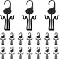 Veemoon Plastic Slippers Display Hanger 20Pcs Shoes Slippers Drying Hanging Rack Shoe Organizer with Double Hooks Shoe Drying Shelf Hangers for Home Shoe Store Black