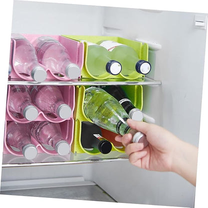 3pcs Beer Storage Rack Soda Can Dispenser for Refrigerator Multi-Function Kitchen Rack Organizer Sturdy Plastic Bottle Holder
