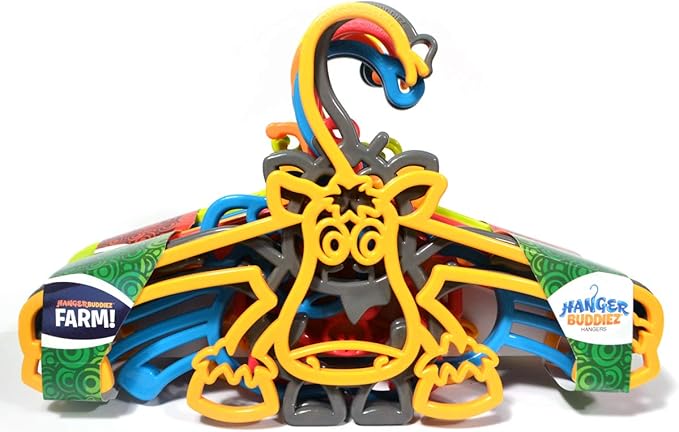Clothes Hanger buddiez - Farm Shaped Animal Hangers by Silly Bandz