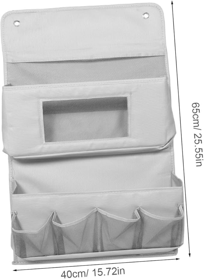 Door Organizer Behind Door Storage Bag Hanging Pouch for Home Wall Storage Bag Gray Layers