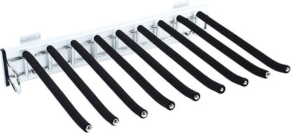 Heavy Duty Pull Out Sliding Trousers Pants Hanger 9 Scarf Tie Rack Closet Wardrobe Extendable Trousers Rack Jeans Rack Organizer