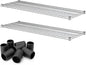 2 Pack Chrome Additional Wire Shelf for 18" x 54" Shelving Units, Replacement Shelves for Wire Rack