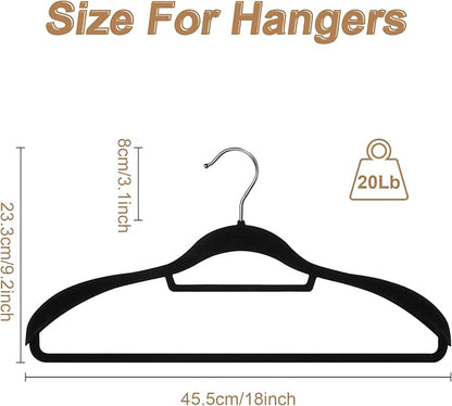 6 Pack Velvet Suit Hangers for Men with 360 Rotating Hooks, Space-Saving Non-Slip Jacket Hangers for Dress, Pants, Shirts, Skirts, Ties