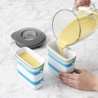 YouCopia FreezeUp Freezer Food Block Maker, 2 Cup, 2-Pack, Meal Prep Bag Container to Freeze Leftovers and Soup