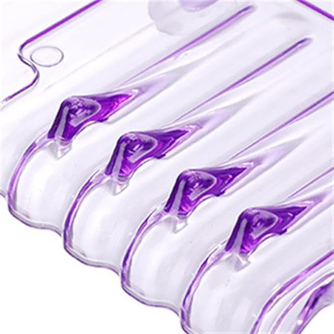Purple Rectangular Soap Dish, 5.1 x 3.7 Inches, Plastic, Suction Cup, Space-Saving, Drainable, Bathroom & Shower Soap Holder