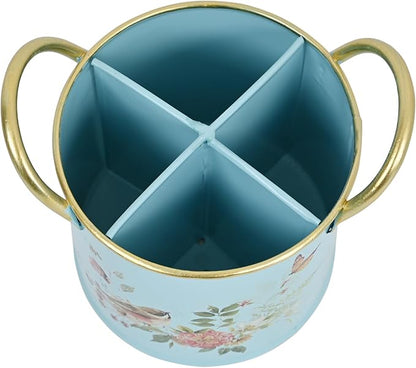 Z&Z ornamentorum Kitchen Utensil Holder for Kitchen Cunter Stylish kitchen Cooking Utensil Organizer Farmhouse Spatula Holder for Countertop (Blue)