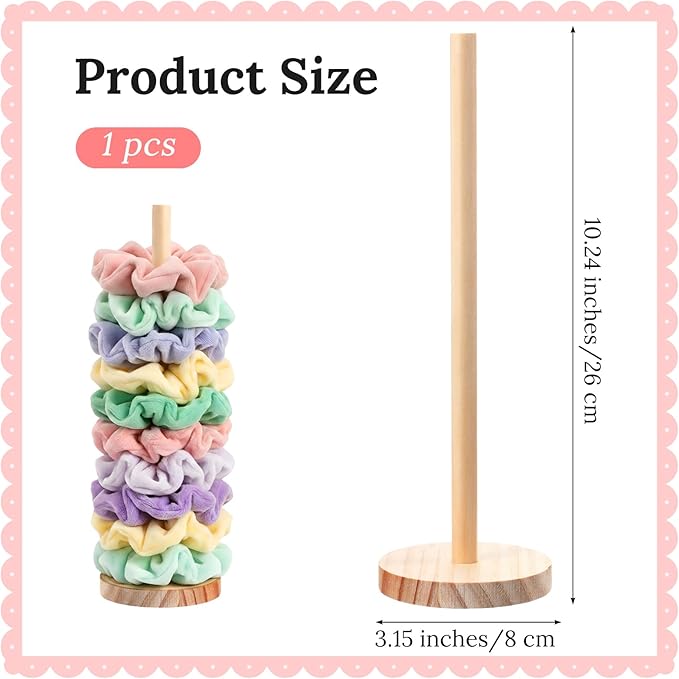 Scrunchie Holder Hair Tie Holder Organizer Stand Scrunchie Organizer Hair Accessories Organizers Storage Display Modern Jewelry Scrunchy Display Hairs Elastics Storage for Women Girl Bedroom Decor